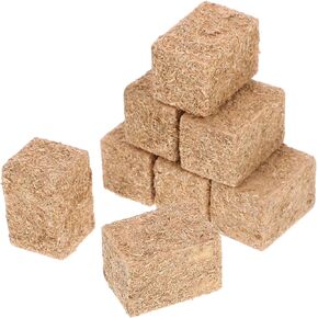 8pcs Mini Hay Bales Mini Straw Hay Miniature Dollhouse Decorative Straw Bale Fake Hay for Mini House Dollhouse Decoration
