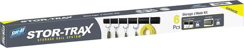 Stor-All Rack Wall Mount with Hooks, Made of Steel, Folding, Hang Rope, Garden Shovels, Electrical Cords.… (Bike & J-Hook Kit) in Saudi Arabia