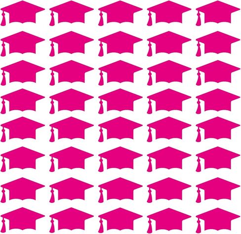 80PCS Pink Graduation Cap Label Stickers Self-Adhesive Grad Hat Stickers Sealing Labels Grad Party Favor Decor for College High School Graduation Envelopes Chocolate Cards Gift Wrap (Light Pink) in Kuwait