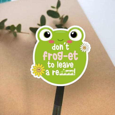 500pcs Leave a Review Stickers Roll,Cute Frog Small Business Stickers,Funny Thank You Stickers,Handmade Stickers,Happy Mail Envelopes Seal Packaging Stickers in Saudi Arabia