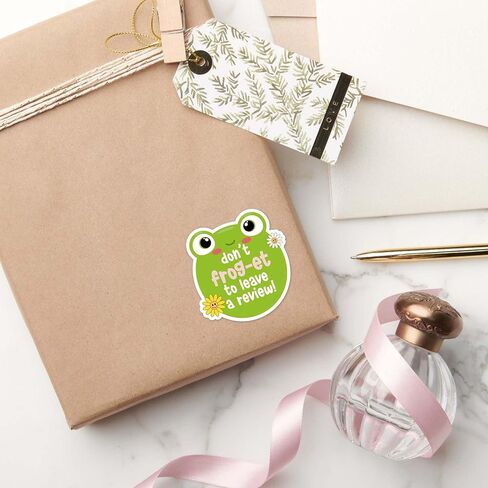 500pcs Leave a Review Stickers Roll,Cute Frog Small Business Stickers,Funny Thank You Stickers,Handmade Stickers,Happy Mail Envelopes Seal Packaging Stickers in Saudi Arabia