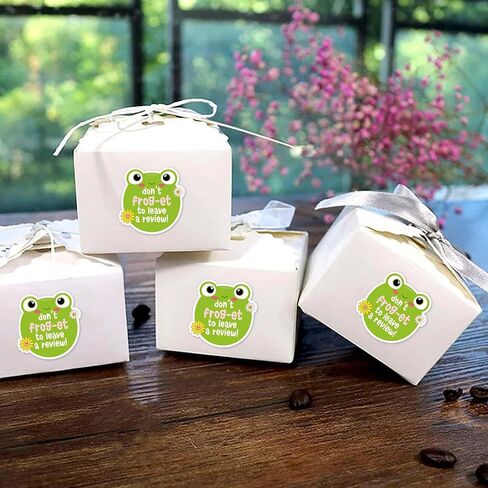500pcs Leave a Review Stickers Roll,Cute Frog Small Business Stickers,Funny Thank You Stickers,Handmade Stickers,Happy Mail Envelopes Seal Packaging Stickers in Saudi Arabia