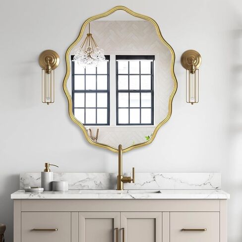 ironsmithn Wall Mirror Mounted Round Decorative Mirrors Circle (29.5" x29.5") in Kuwait