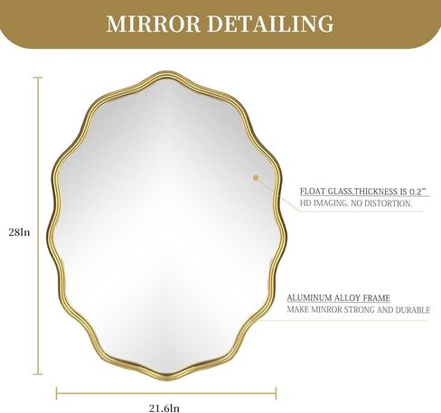 ironsmithn Wall Mirror Mounted Round Decorative Mirrors Circle (29.5" x29.5") in Kuwait