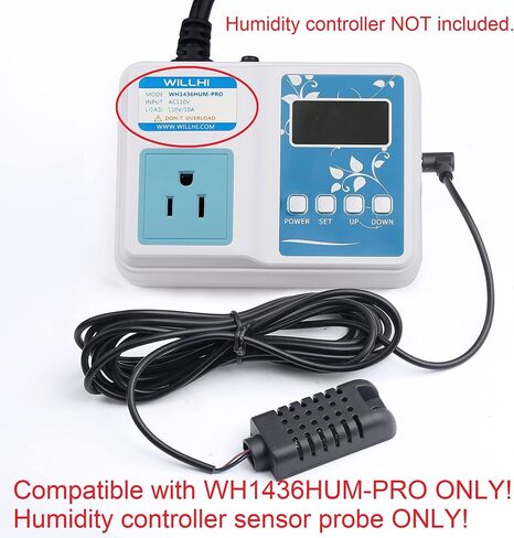 WILLHI مسبار مستشعر جهاز التحكم في الرطوبة لـ WH1436HUM-PRO، بطول 9.8 قدم، إصدار محسن in Saudi Arabia