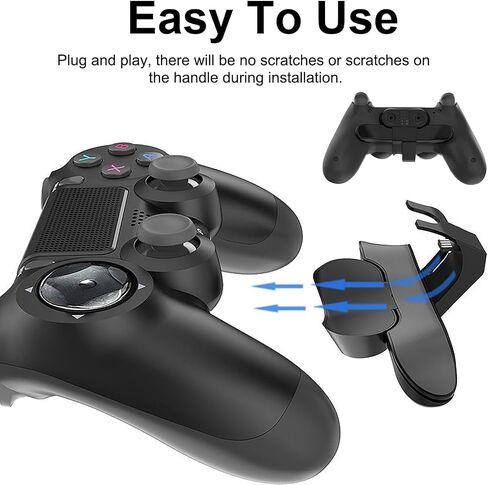 مجاذيف Jawfait لوحدة تحكم PS4، مرفق توسيع زر خلفي مريح، ذاكرة توصيل وتشغيل وملحقات ألعاب وظيفة TURBO مناسبة للمبتدئين والمتحمسين للألعاب in Saudi Arabia