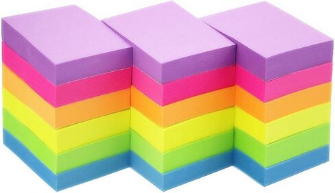Early Buy Sticky Notes 1.5 x 2 Self-Stick Notes 6 Bright Color 18 Pads, 100 Sheets/Pad (6 Bright) in Saudi Arabia