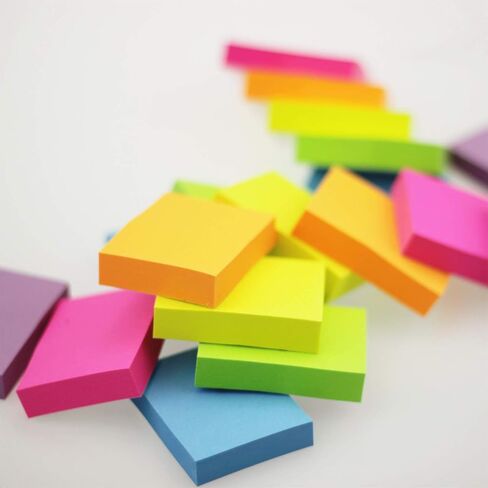 Early Buy Sticky Notes 1.5 x 2 Self-Stick Notes 6 Bright Color 18 Pads, 100 Sheets/Pad (6 Bright) in Saudi Arabia