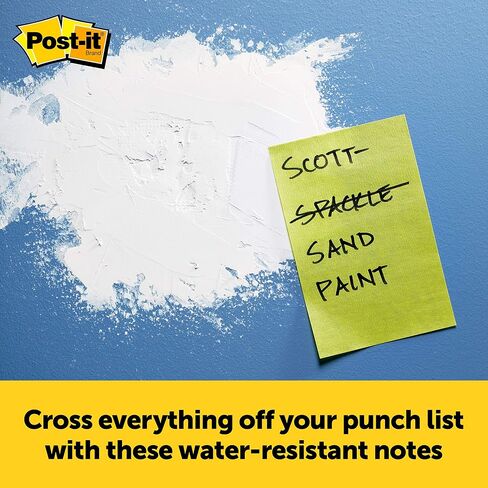 Post-it Extreme Notes, Stop Re-Work on The Job, Works in 0-120 Degrees Fahrenheit, 100X The Holding Power, Green, Orange, Mint, Yellow, 3 in x 3 in, 12 Pads/Pack, 45 Sheets/Pad (EXTRM33-12TRYX) in Saudi Arabia