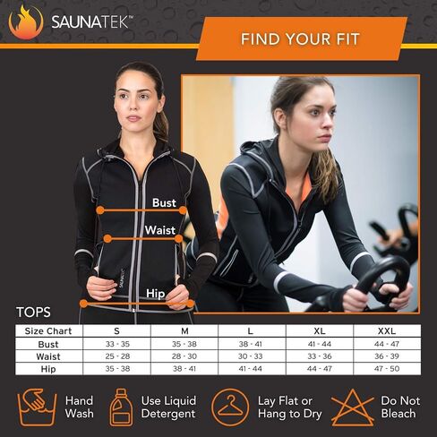 Women's Sauna Sweat Suit Paneled Hooded Jacket for Exercise and Heat Training, Neoprene in Saudi Arabia