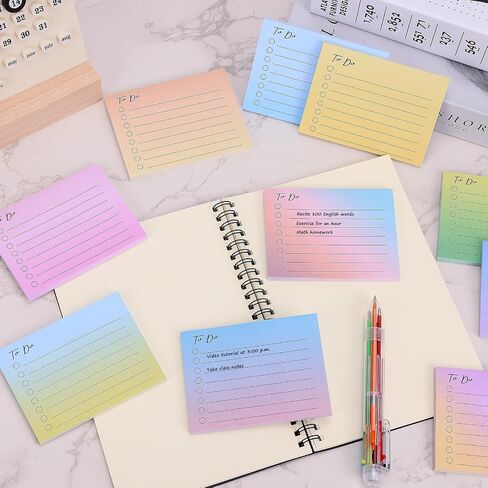 EOOUT 10 Pack Lined Sticky Notes, 500 Sheets to Do List Sticky Notes with Line, 3x4 Inches Self-Stick Notes, Square Sticky Notes for Office, Home, School, Meeting in Saudi Arabia