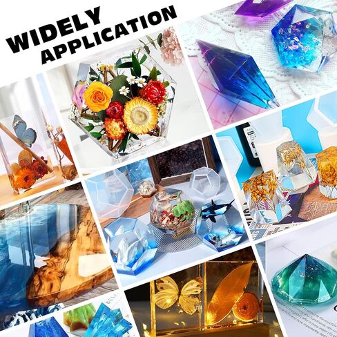 راتنجات إيبوكسي سريعة المعالجة - 86 أونصة 4 ساعات من ترقية القالب من الراتنج الشفاف الكريستالي، راتنجات صب خالية من الفقاعات لفن الراتنج DIY، الأكواب، الطلاء، المجوهرات، مع حبر الراتنج، الصبغة، الميكا، اللامع، رقائق الرقائق المعدنية in Kuwait