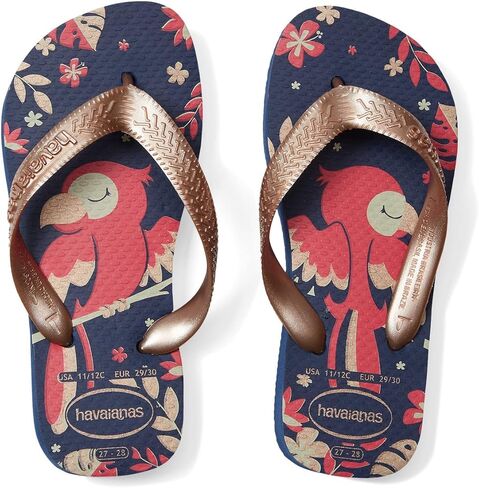 Havaianas Girl's Top Pets Flip Flop Sandal (Toddler/Little Kid/Big Kid) Marine/Rose Gold 31-32 (US 2 Little Kid) M in Saudi Arabia