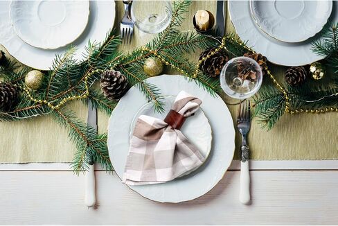 Wooden Napkin Rings Set of 12 Handmade Napking Holders for Dining Tableware, Thanksgiving, Party, Table Décor (Rounded) in Saudi Arabia