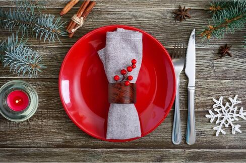 Wooden Napkin Rings Set of 12 Handmade Napking Holders for Dining Tableware, Thanksgiving, Party, Table Décor (Rounded) in Saudi Arabia