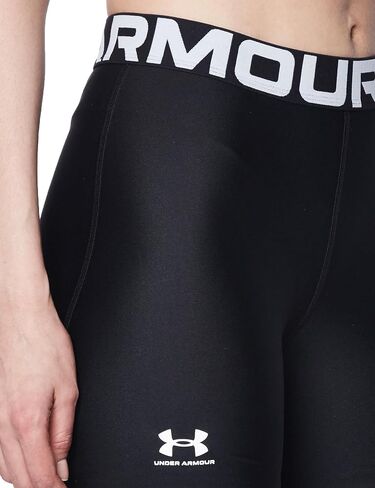 شورت متوسط ​​الطول من Under Armour HeatGear Authentics أسود/أبيض XS (الولايات المتحدة 0-2) in Saudi Arabia
