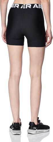 شورت متوسط ​​الطول من Under Armour HeatGear Authentics أسود/أبيض XS (الولايات المتحدة 0-2) in Saudi Arabia