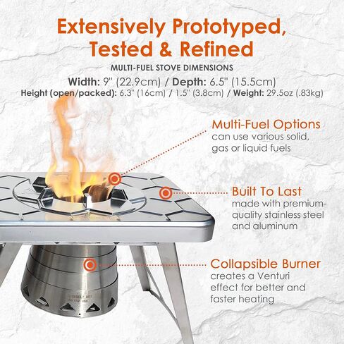 nCamp 4 Piece Outdoor Camping Cooking Stove Prep Surface Set with Carrying Case for Hiking and Backpacking in Kuwait