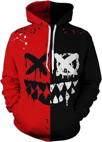 Men's Novelty Hoodie Long Sleeves 3D printing trendy Sweatshirt Pullover in Saudi Arabia