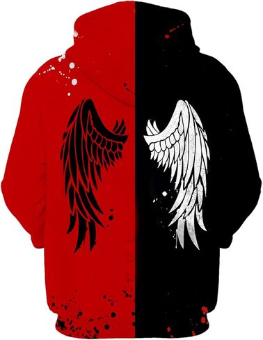 Men's Novelty Hoodie Long Sleeves 3D printing trendy Sweatshirt Pullover in Saudi Arabia