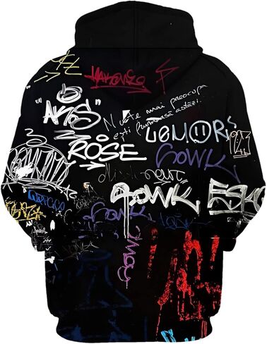 Men's Novelty Hoodie Long Sleeves 3D printing trendy Sweatshirt Pullover in Saudi Arabia