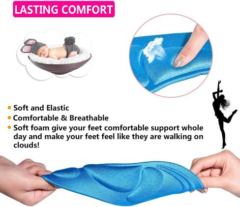 نعال داخلي للرجال، (زوجان)، حشوات أحذية إسفنجية مسامية خماسية الأبعاد، نعال داعمة للقوس، نعال التهاب اللفافة الأخمصية للقدم المسطحة، التهاب اللفافة الأخمصية، آلام القوس وتخفيف آلام القدم (مقاس الرجال 7-12) in Kuwait