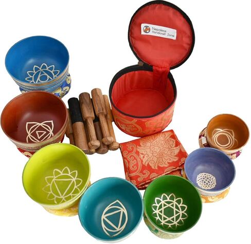 NHZ Chakra Healing Tibetan Singing Bowl Set of 7 for Meditation- Himalayan Singing bowls (Bronze) in Saudi Arabia