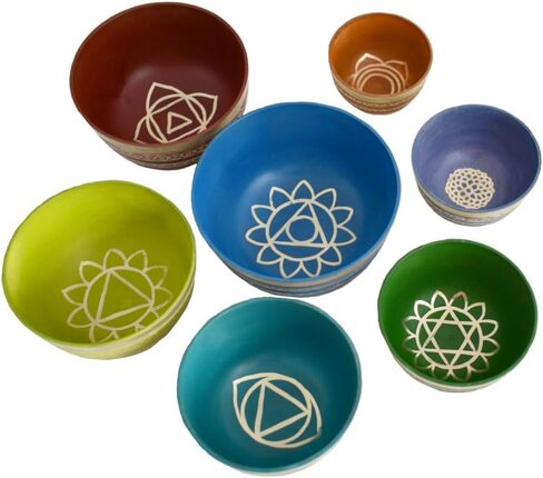 NHZ Chakra Healing Tibetan Singing Bowl Set of 7 for Meditation- Himalayan Singing bowls (Bronze) in Saudi Arabia