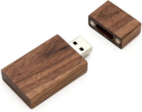 5 Pack Rectangle Walnut Wood 2.0/3.0 USB Flash Drive USB Disk Memory Stick with Wooden (2.0/1GB) in Saudi Arabia