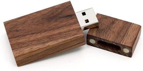 5 Pack Rectangle Walnut Wood 2.0/3.0 USB Flash Drive USB Disk Memory Stick with Wooden (2.0/1GB) in Saudi Arabia