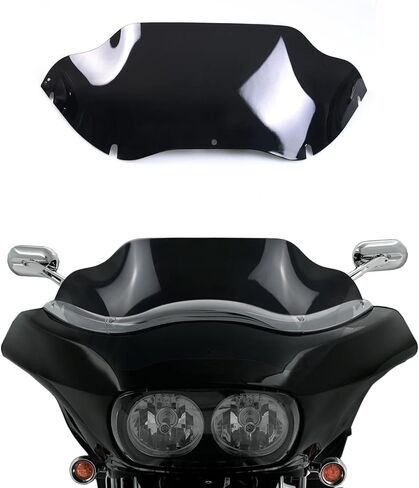 WYNMOTO 9.5" Black Windshield Windscreen Wind Splitter Compatible for 98-13 Harley Davidson Touring Road Glide FLTR 1998-2013 (Tint) in Saudi Arabia