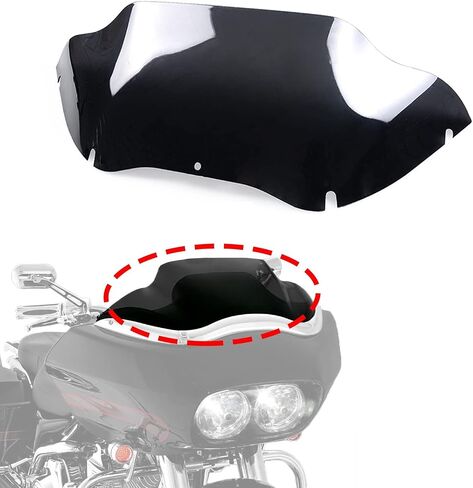 WYNMOTO 9.5" Black Windshield Windscreen Wind Splitter Compatible for 98-13 Harley Davidson Touring Road Glide FLTR 1998-2013 (Tint) in Saudi Arabia