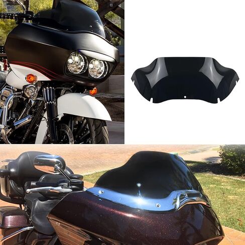 WYNMOTO 9.5" Black Windshield Windscreen Wind Splitter Compatible for 98-13 Harley Davidson Touring Road Glide FLTR 1998-2013 (Tint) in Saudi Arabia
