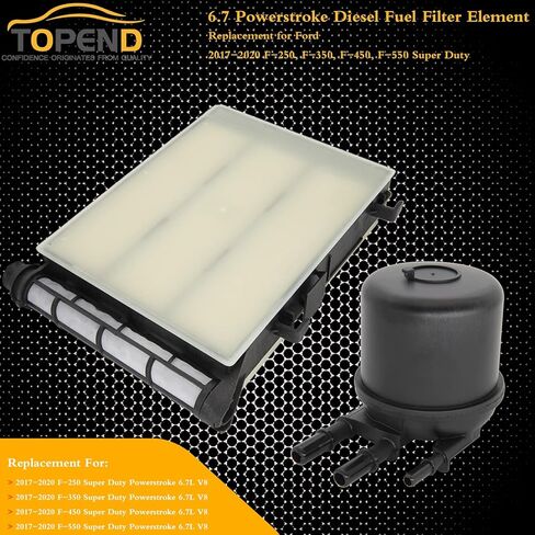 6.7 عنصر فلتر وقود الديزل Powerstroke استبدال # FD-4624 FD-4625 FD-4625AA HC3Z-9N184-B HC3Z-9N184-C متوافق مع Ford 2017-2020 F-250، F-350، F-450، F-550 Super Duty V8 in Kuwait