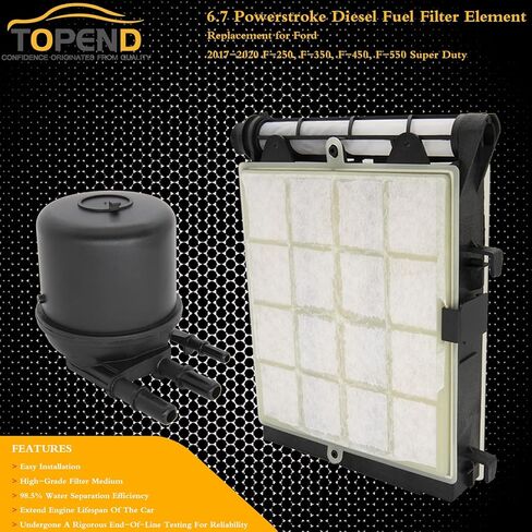 6.7 عنصر فلتر وقود الديزل Powerstroke استبدال # FD-4624 FD-4625 FD-4625AA HC3Z-9N184-B HC3Z-9N184-C متوافق مع Ford 2017-2020 F-250، F-350، F-450، F-550 Super Duty V8 in Kuwait