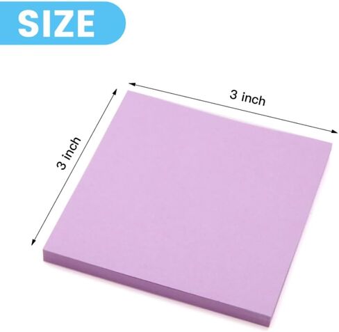 12Pack Pop-up Sticky Notes 3x3Inches，6 Bright Colors Super Sticky Notes, Recyclable, Clean Remobal Sticky Note Pads, Sticky Pads in Saudi Arabia
