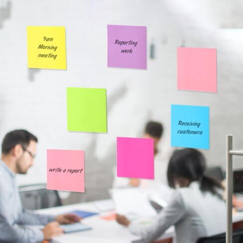 12Pack Pop-up Sticky Notes 3x3Inches，6 Bright Colors Super Sticky Notes, Recyclable, Clean Remobal Sticky Note Pads, Sticky Pads in Saudi Arabia
