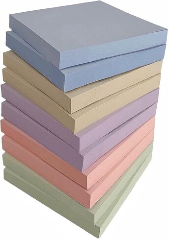 5 Pads Sticky Notes, 100 Sheets/Pad, Pastel Sticky Notes, Sticky Pads, Self-Stick Pads, 3x3 Inch, 5 Pastel Colors, Sticky Notes Aesthetic, Easy to Post for Home, Office, School in Saudi Arabia