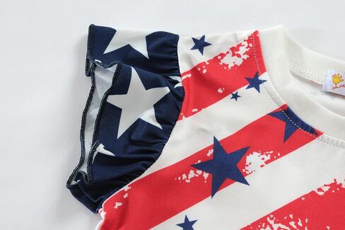 Girls 4th of July Tank Tops American Flag Shirt Kids Patriotic Outfit for Toddler Independence Day Top Tees 1-7T in Saudi Arabia