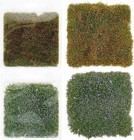 Cayway 24 PCS Static Flower Tufts Miniature Colorful Flower Cluster for Static Grass Tufts for Model Train Railroad Scenery DIY Miniature in Saudi Arabia