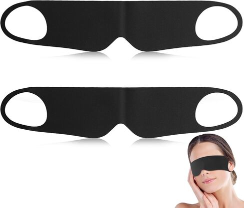 2Pack Cotton Sleep Mask Zero Pressure Eye Mask for Sleeping, Breathable Blackout Blindfold for Travel, Elastic Sleep Mask for Women Sleeping Overnight Home Office Airplane Rest M Size in Saudi Arabia