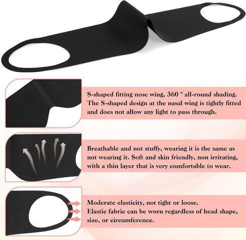 2Pack Cotton Sleep Mask Zero Pressure Eye Mask for Sleeping, Breathable Blackout Blindfold for Travel, Elastic Sleep Mask for Women Sleeping Overnight Home Office Airplane Rest M Size in Saudi Arabia