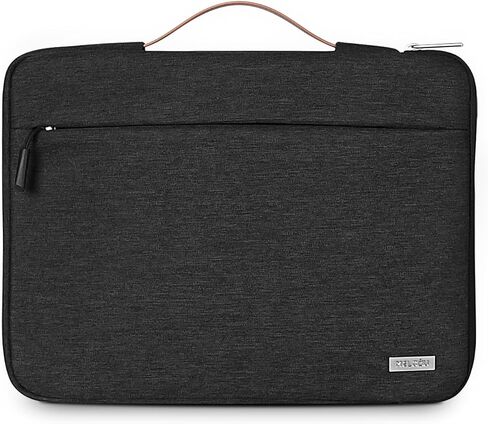 حقيبة كمبيوتر محمول مقاس 13-13.3 بوصة لجهاز MacBook air/pro، حقيبة كمبيوتر محمول رمادية اللون لأجهزة DELL/HP/Microsoft Surface/chromebook/iPad، غطاء كمبيوتر محمول واقٍ مقاوم للماء والصدمات مع مقبض in Saudi Arabia