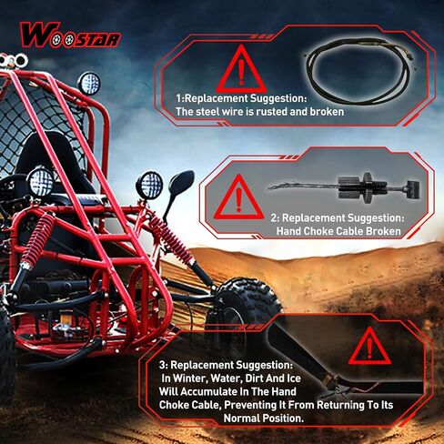 استبدال كابل خنق اليد WOOSTAR 30.12 بوصة لـ 250cc مبرد بالماء ATV 4 Wheeler Quad in Kuwait