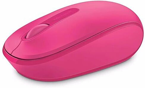 Microsoft Wireless Mobile Mouse 1850 - Magenta Pink . Comfortable Right/Left Hand Use, Wireless Mouse with Nano transceiver, for PC/Laptop/Desktop, works with Mac/Windows 8/10/11 Computers in Saudi Arabia