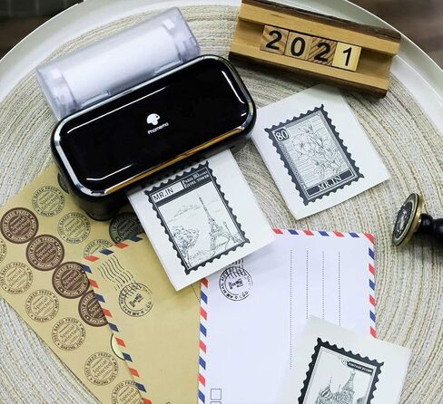 Phomemo 3 Inch Thermal Sticker Paper for Phomemo M03/M03AS/M04S Portable Photo Printer Notes Printer, Black on White, 77mm x 3.5m, 3 Inch X 11.5 ft, 3 Roll in Saudi Arabia