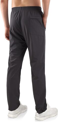 Mens Performance Quick Dry Slim Fit Elastic Waist Active Workout Hiking Track Jogger Pants in Saudi Arabia