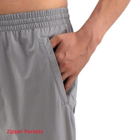 Mens Performance Quick Dry Slim Fit Elastic Waist Active Workout Hiking Track Jogger Pants in Saudi Arabia