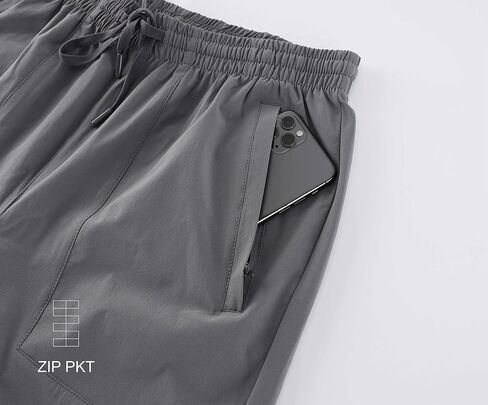 Mens Performance Quick Dry Slim Fit Elastic Waist Active Workout Hiking Track Jogger Pants in Saudi Arabia