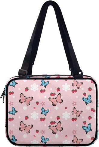 Blue Mushroom Bible Covers for Women with Adjustable Shoulder Strap Study Bag Bible Quilted Book Organizer Multifunctional Bag Fashion Bible Study Bag for Bibles and Medium Books in Saudi Arabia